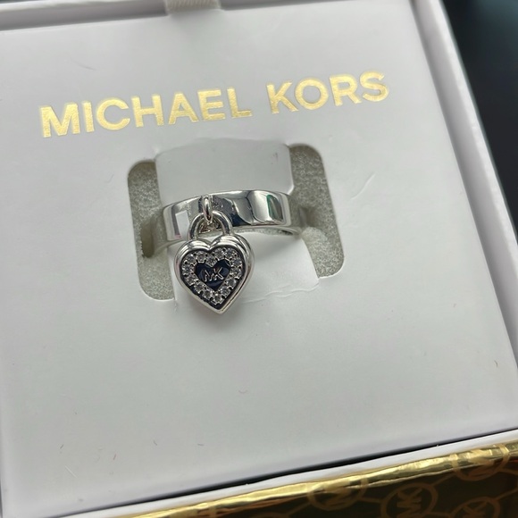 Michael Kors Dangle Heart Rhinestone Ring - Picture 5 of 5